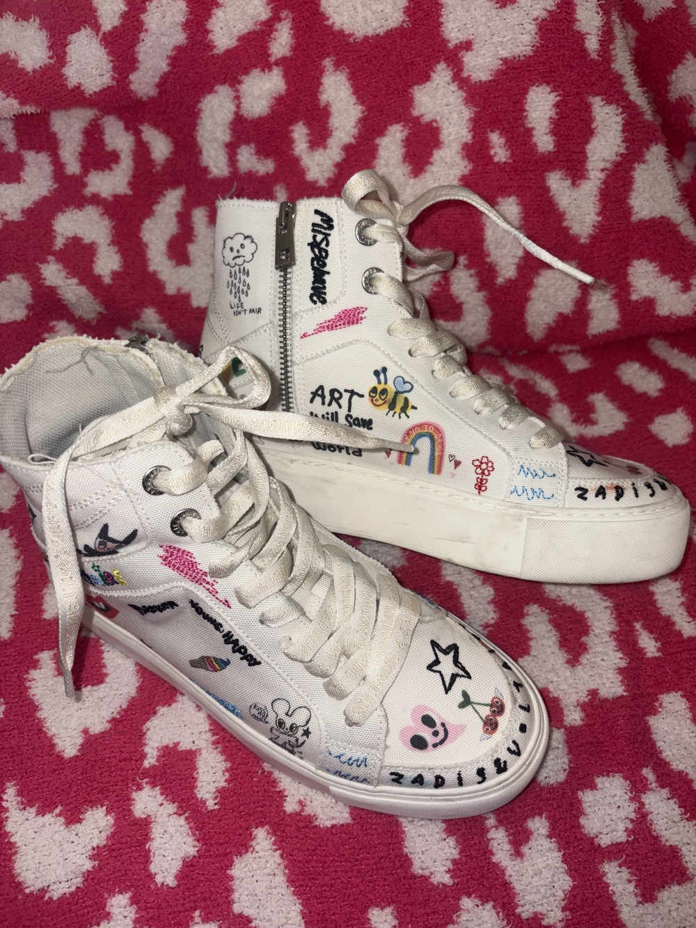 Zadig & Voltaire Canvas High Top Sneakers